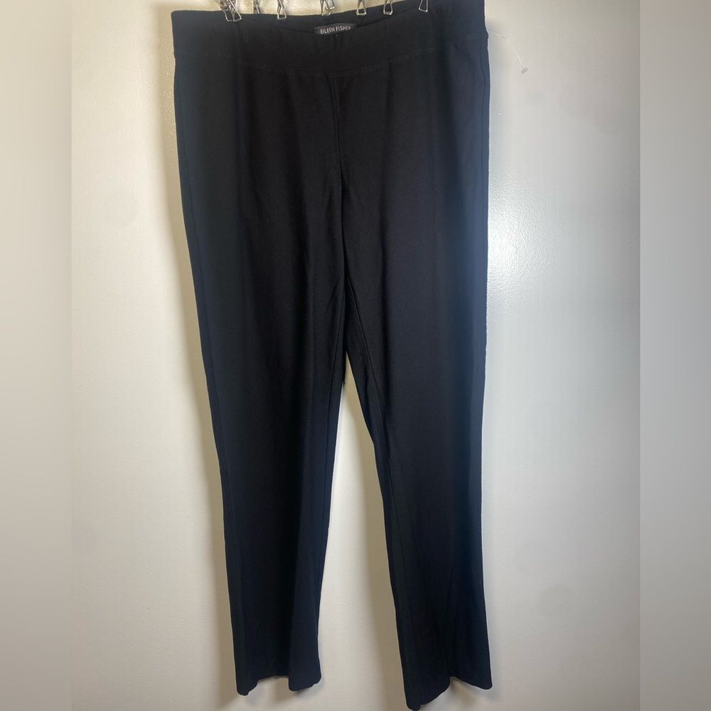 Eileen Fisher Classic Black Straight Leg Pants